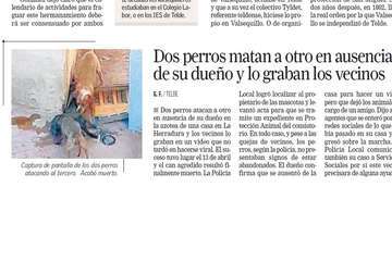 Noticia sobre el suceso publicada por  Canarias7 (Foto TA)